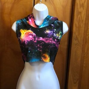 Glow in Dark Crop Top Hoodie